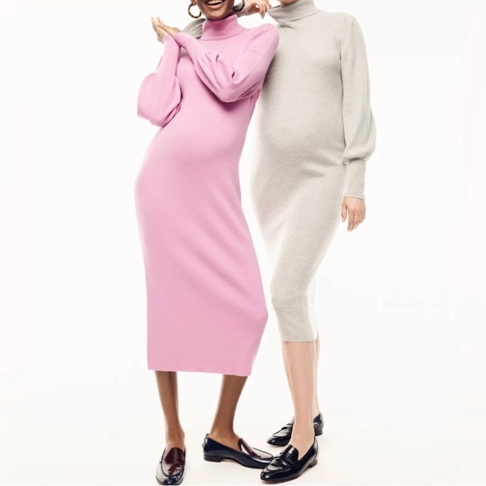 Hatch x J.Crew Balloon-Sleeve Sweater Dress ⭐️flawed